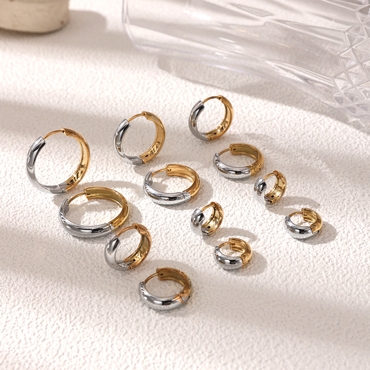 Geometric Earrings For Women Featuring Electroplated 304 Stainless Steel With 18K Real Gold Plated And PVD Coated Finish