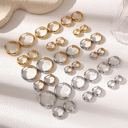 Geometric Earrings For Women Featuring Electroplated 304 Stainless Steel With 18K Real Gold Plated And PVD Coated Finish