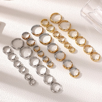 Geometric Earrings For Women Featuring Electroplated 304 Stainless Steel With 18K Real Gold Plated And PVD Coated Finish
