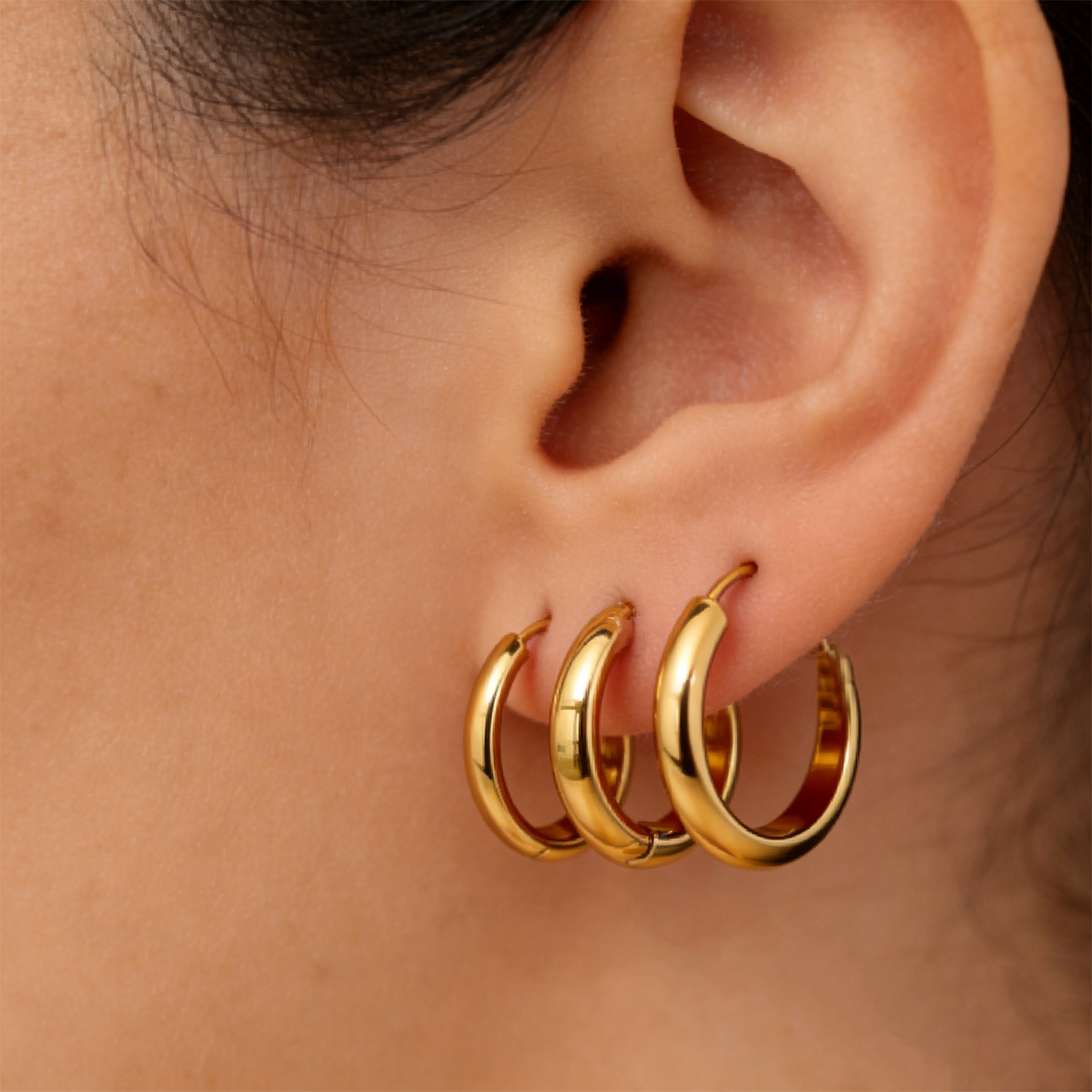 Geometric Earrings For Women Featuring Electroplated 304 Stainless Steel With 18K Real Gold Plated And PVD Coated Finish