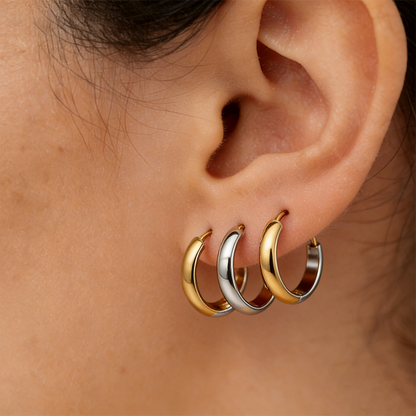 Geometric Earrings For Women Featuring Electroplated 304 Stainless Steel With 18K Real Gold Plated And PVD Coated Finish