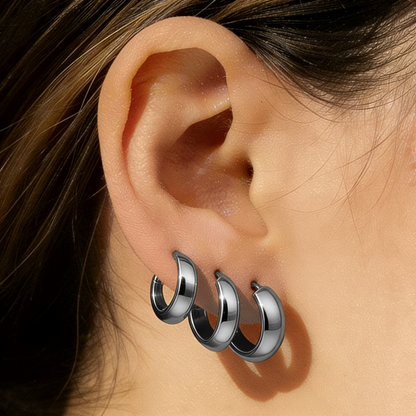 Geometric Earrings For Women Featuring Electroplated 304 Stainless Steel With 18K Real Gold Plated And PVD Coated Finish