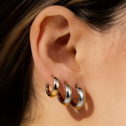 Geometric Earrings For Women Featuring Electroplated 304 Stainless Steel With 18K Real Gold Plated And PVD Coated Finish