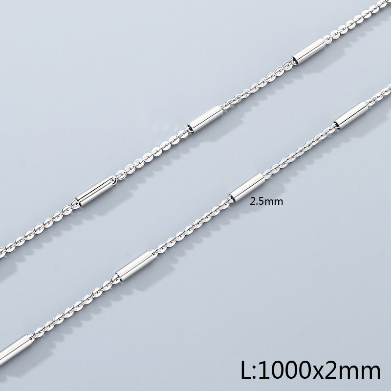 Geometric 304 Stainless Steel Chain With 18K Real Gold Plated PVD Coated Electroplated Finish And 0.03µm Thickness, 1 Piece