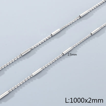 Geometric 304 Stainless Steel Chain With 18K Real Gold Plated PVD Coated Electroplated Finish And 0.03µm Thickness, 1 Piece