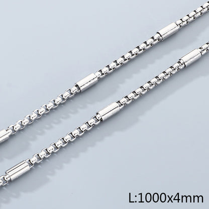 Geometric 304 Stainless Steel Chain With 18K Real Gold Plated PVD Coated Electroplated Finish And 0.03µm Thickness, 1 Piece