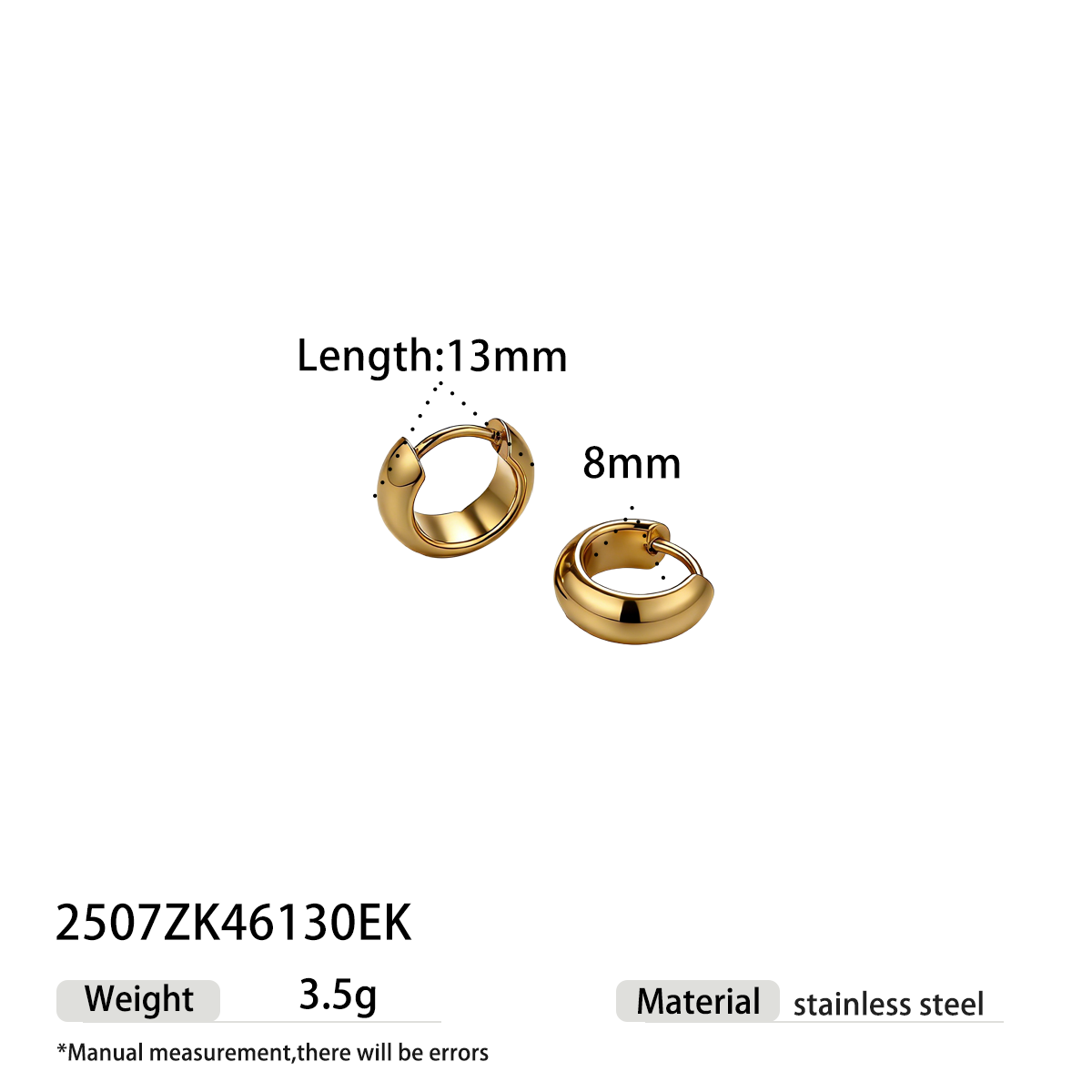 Geometric Earrings For Women Featuring Electroplated 304 Stainless Steel With 18K Real Gold Plated And PVD Coated Finish