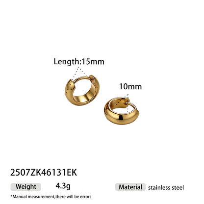 Geometric Earrings For Women Featuring Electroplated 304 Stainless Steel With 18K Real Gold Plated And PVD Coated Finish