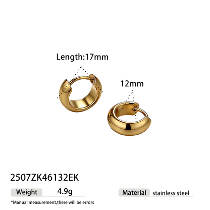 Geometric Earrings For Women Featuring Electroplated 304 Stainless Steel With 18K Real Gold Plated And PVD Coated Finish