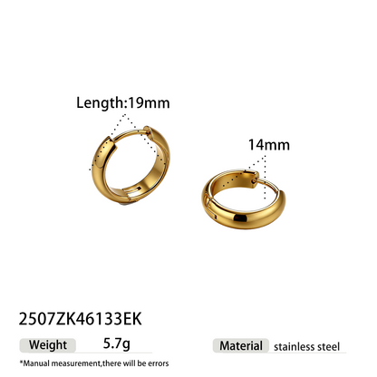 Geometric Earrings For Women Featuring Electroplated 304 Stainless Steel With 18K Real Gold Plated And PVD Coated Finish