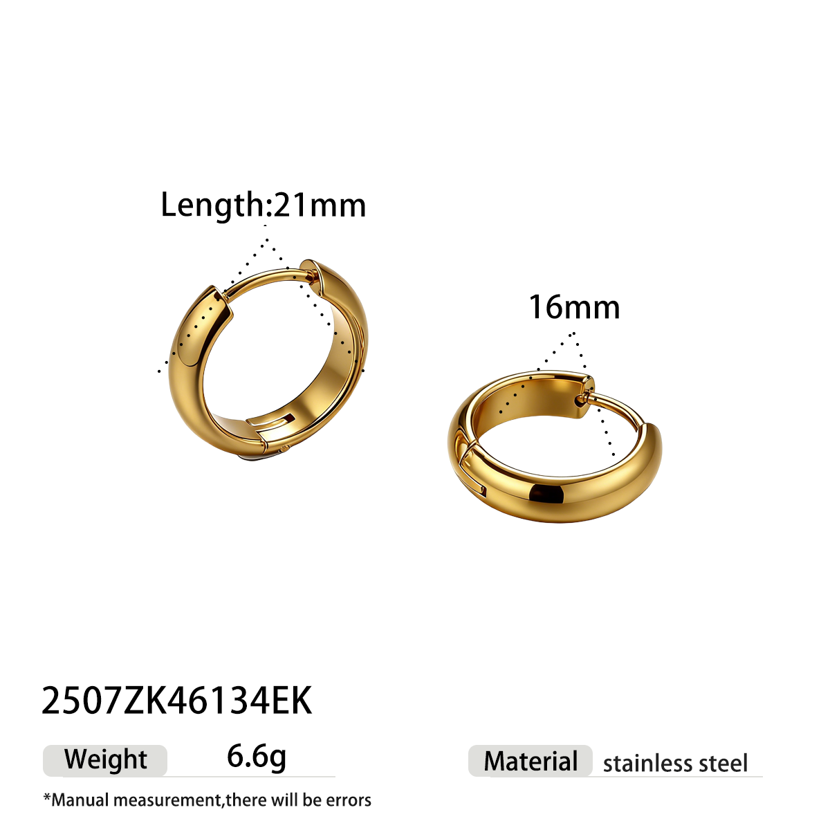 Geometric Earrings For Women Featuring Electroplated 304 Stainless Steel With 18K Real Gold Plated And PVD Coated Finish