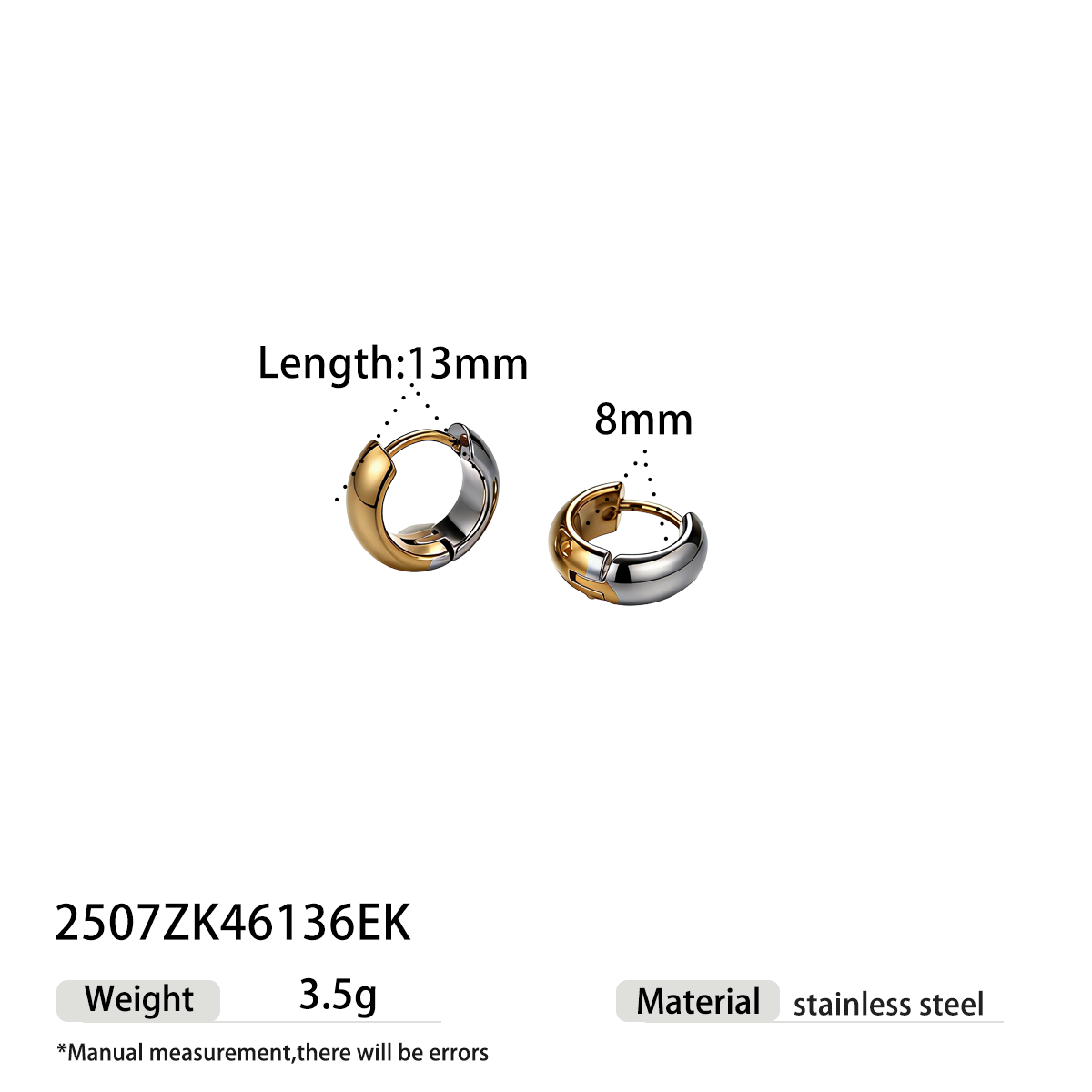 Geometric Earrings For Women Featuring Electroplated 304 Stainless Steel With 18K Real Gold Plated And PVD Coated Finish
