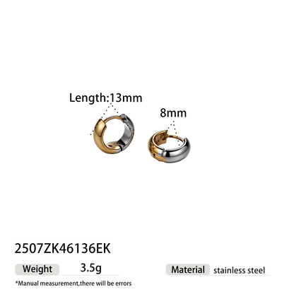 Geometric Earrings For Women Featuring Electroplated 304 Stainless Steel With 18K Real Gold Plated And PVD Coated Finish