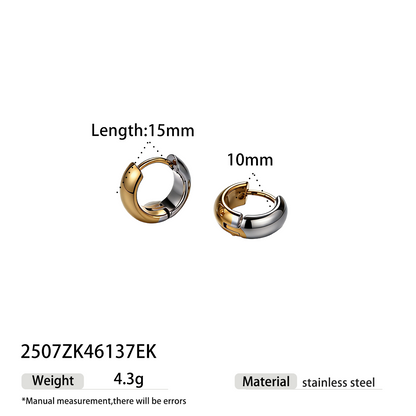Geometric Earrings For Women Featuring Electroplated 304 Stainless Steel With 18K Real Gold Plated And PVD Coated Finish