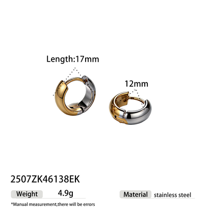 Geometric Earrings For Women Featuring Electroplated 304 Stainless Steel With 18K Real Gold Plated And PVD Coated Finish