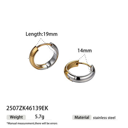 Geometric Earrings For Women Featuring Electroplated 304 Stainless Steel With 18K Real Gold Plated And PVD Coated Finish