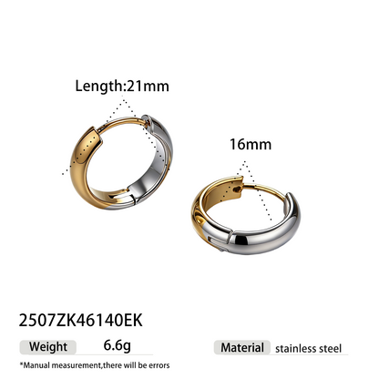 Geometric Earrings For Women Featuring Electroplated 304 Stainless Steel With 18K Real Gold Plated And PVD Coated Finish