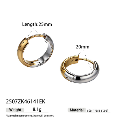 Geometric Earrings For Women Featuring Electroplated 304 Stainless Steel With 18K Real Gold Plated And PVD Coated Finish