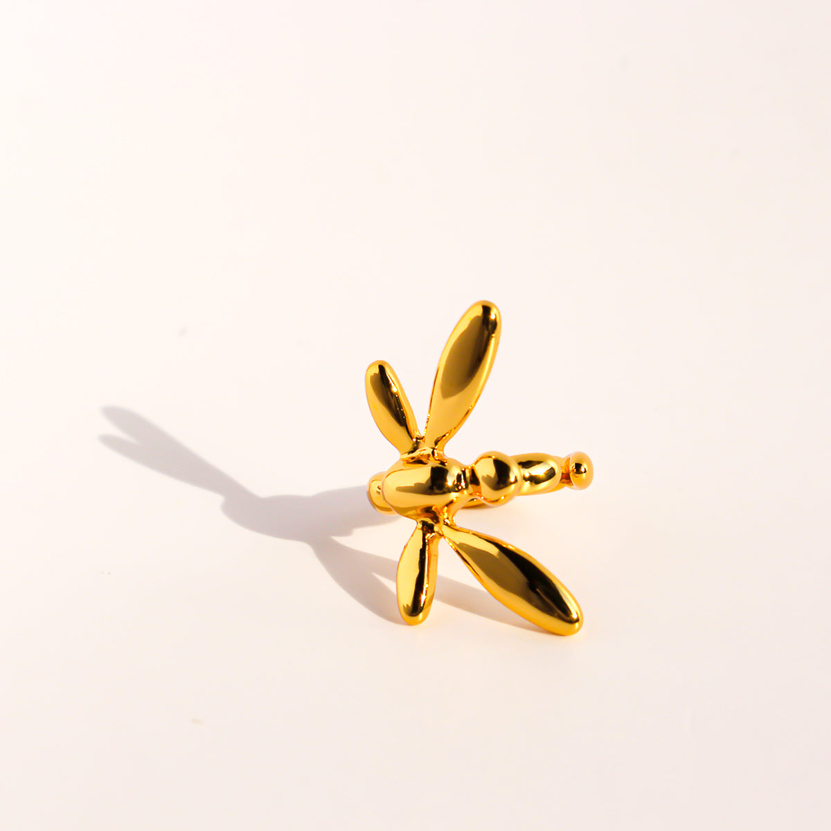 Classic Golden Brass Geometric Earrings For Women With Three-dimensional Design, Perfect For Casual Wear