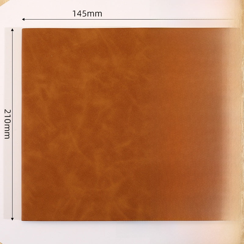 Solid Color Business Notebook With Artificial Leather Cover, Durable And Professional