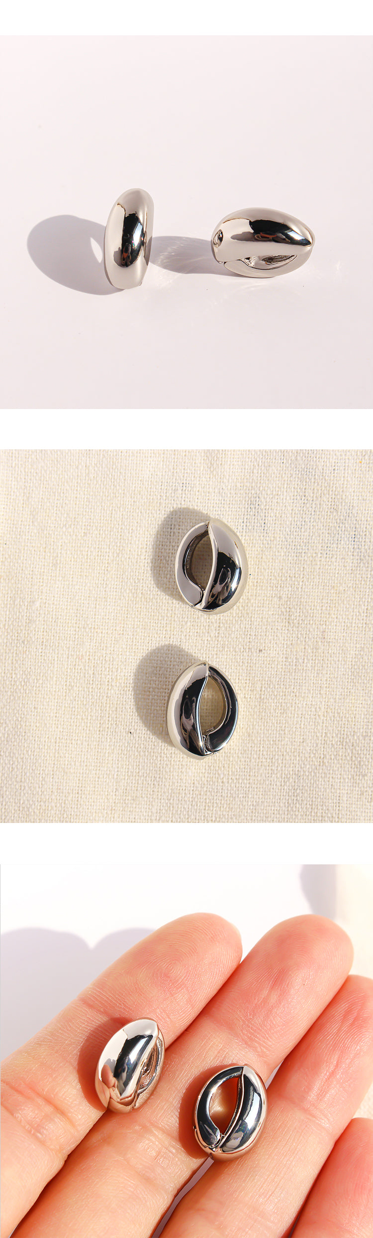 Classic Golden Brass Geometric Earrings For Women With Three-dimensional Craft, Perfect For Casual Wear