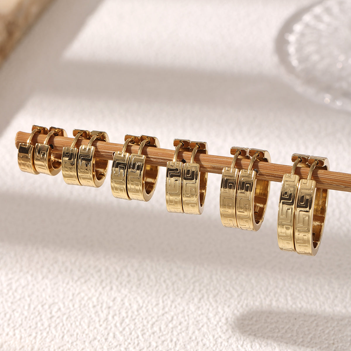 Geometric Earrings For Women Featuring Electroplated 304 Stainless Steel With 18K Real Gold PVD Coating