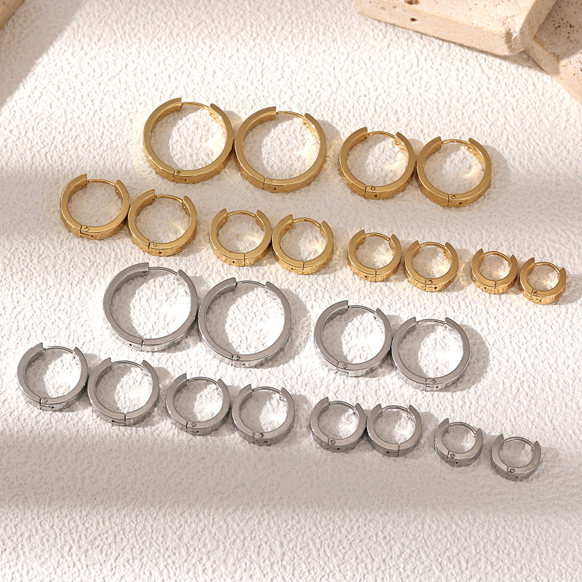 Geometric Earrings For Women Featuring Electroplated 304 Stainless Steel With 18K Real Gold PVD Coating