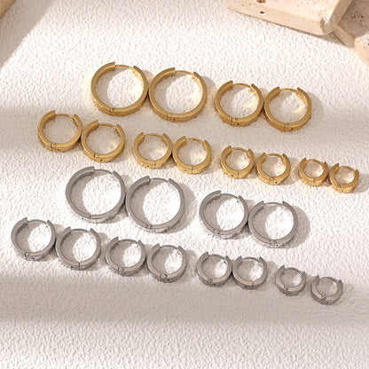 Geometric Earrings For Women Featuring Electroplated 304 Stainless Steel With 18K Real Gold PVD Coating