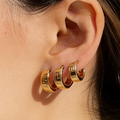 Geometric Earrings For Women Featuring Electroplated 304 Stainless Steel With 18K Real Gold PVD Coating