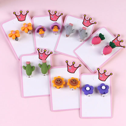 Cartoon Ear Cuffs For Kids In Colorful Plastic Featuring Fun Cartoon Style Design