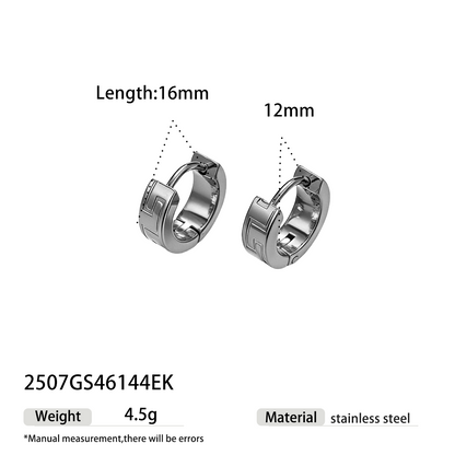 Geometric Earrings For Women Featuring Electroplated 304 Stainless Steel With 18K Real Gold PVD Coating