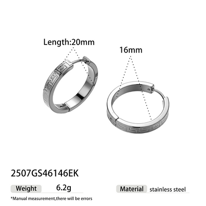Geometric Earrings For Women Featuring Electroplated 304 Stainless Steel With 18K Real Gold PVD Coating