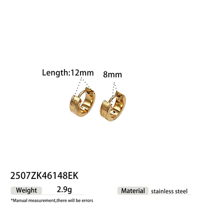 Geometric Earrings For Women Featuring Electroplated 304 Stainless Steel With 18K Real Gold PVD Coating