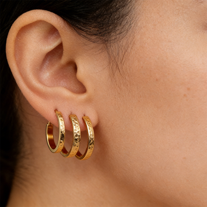 Geometric Earrings For Women Featuring Electroplated 304 Stainless Steel With 18K Real Gold Plated PVD Coating