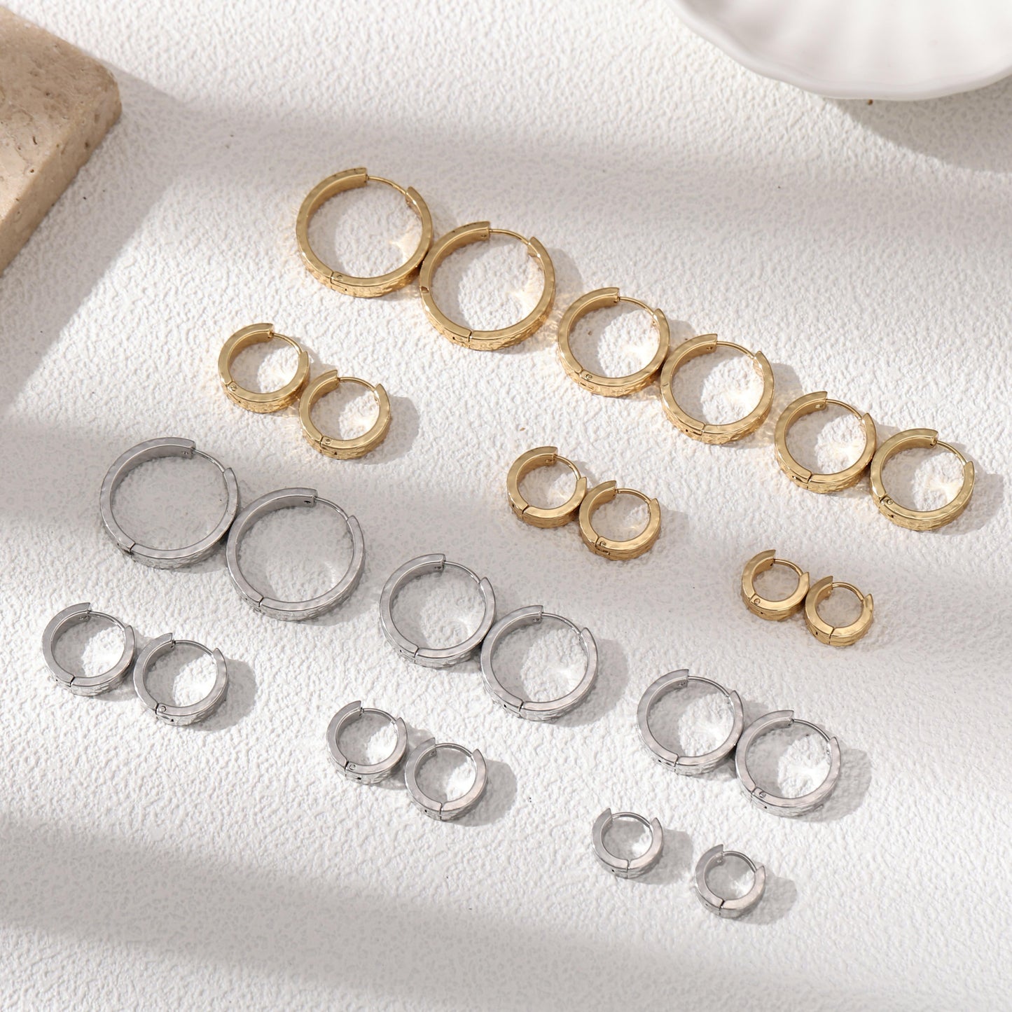 Geometric Earrings For Women Featuring Electroplated 304 Stainless Steel With 18K Real Gold Plated PVD Coating
