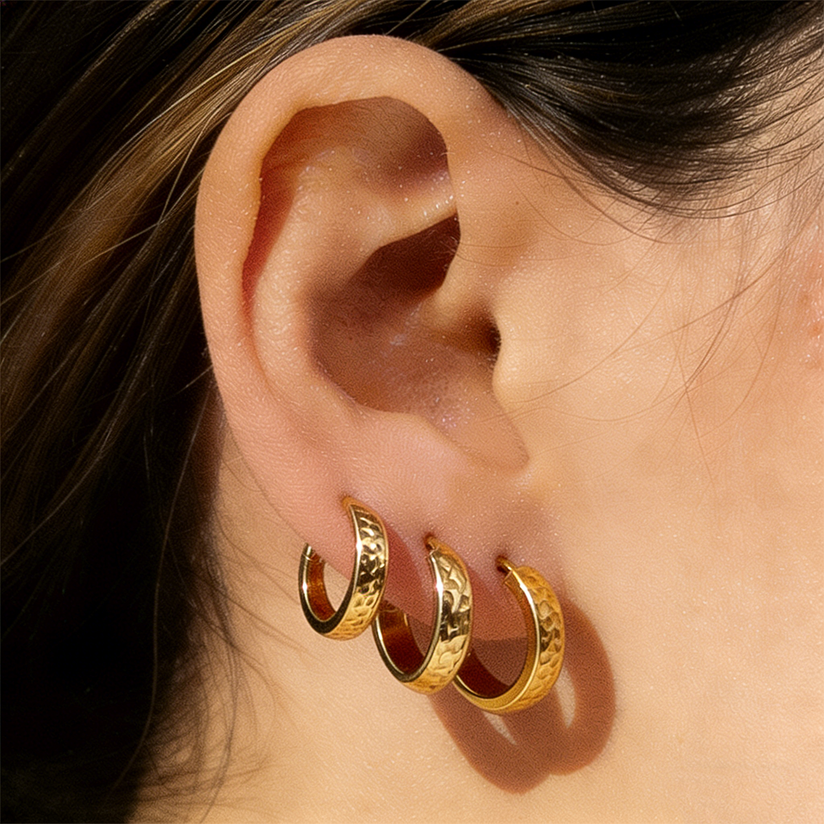 Geometric Earrings For Women Featuring Electroplated 304 Stainless Steel With 18K Real Gold Plated PVD Coating