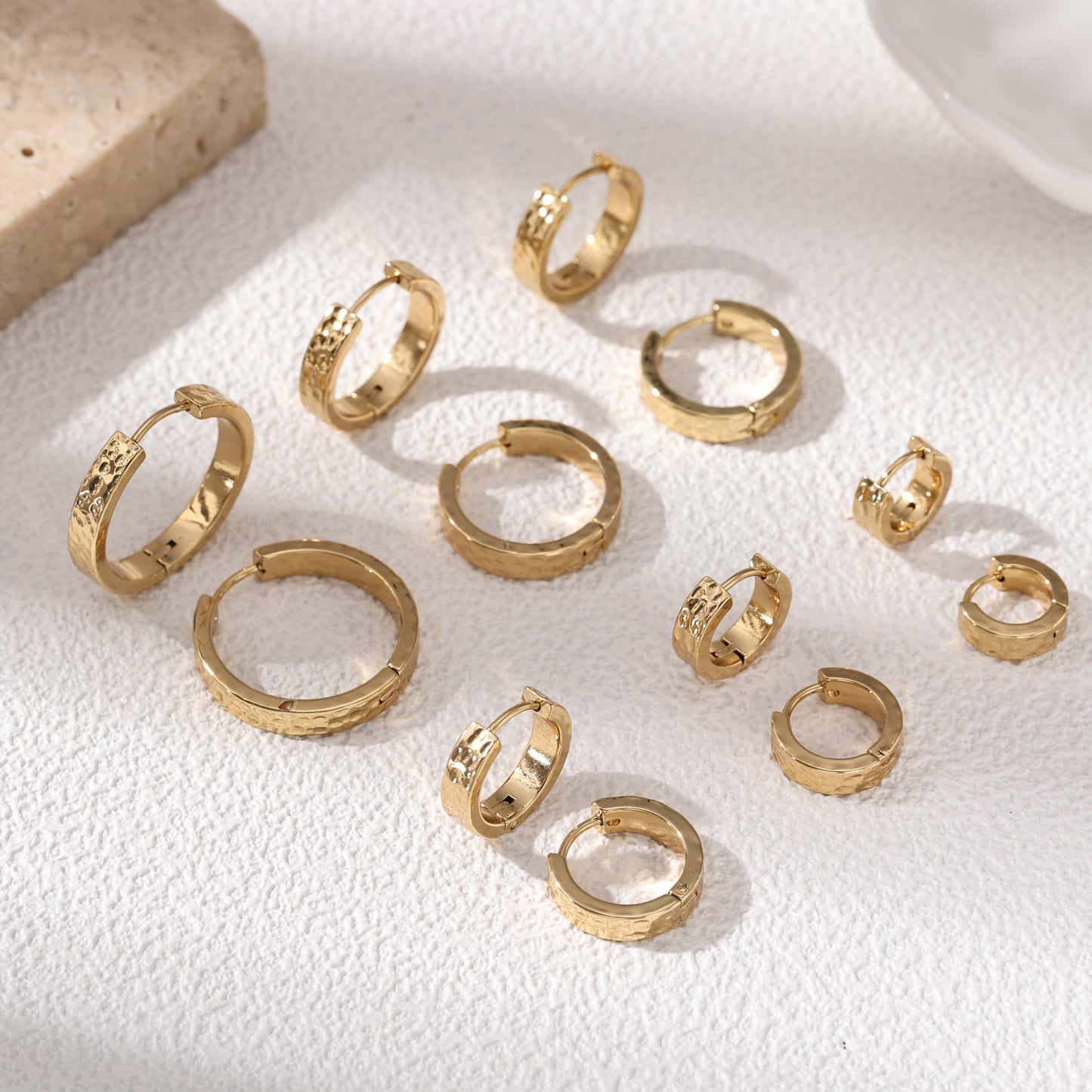 Geometric Earrings For Women Featuring Electroplated 304 Stainless Steel With 18K Real Gold Plated PVD Coating