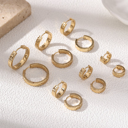 Geometric Earrings For Women Featuring Electroplated 304 Stainless Steel With 18K Real Gold Plated PVD Coating