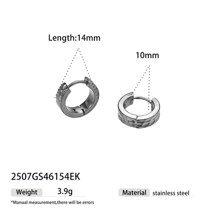 Geometric Earrings For Women Featuring Electroplated 304 Stainless Steel With 18K Real Gold Plated PVD Coating