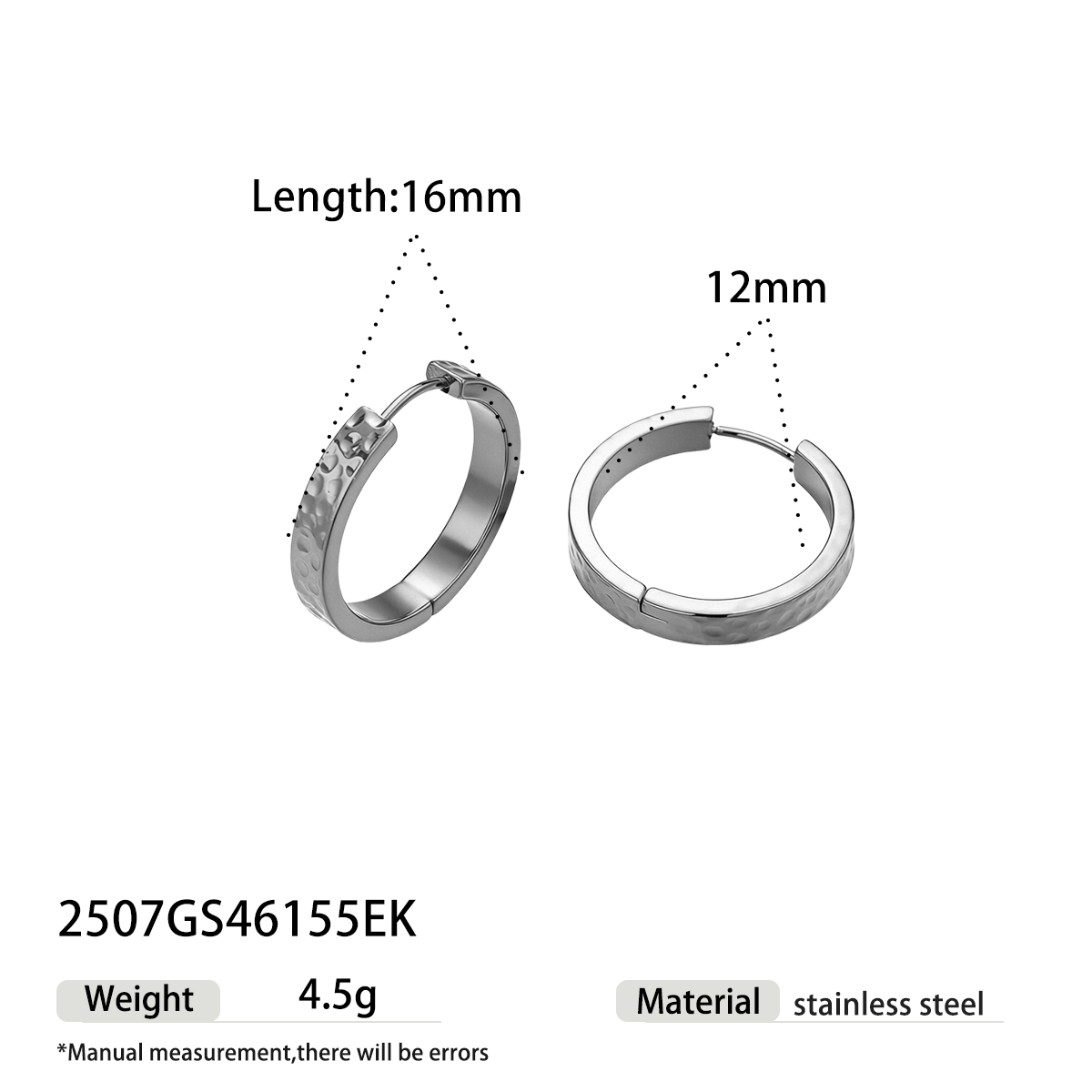Geometric Earrings For Women Featuring Electroplated 304 Stainless Steel With 18K Real Gold Plated PVD Coating