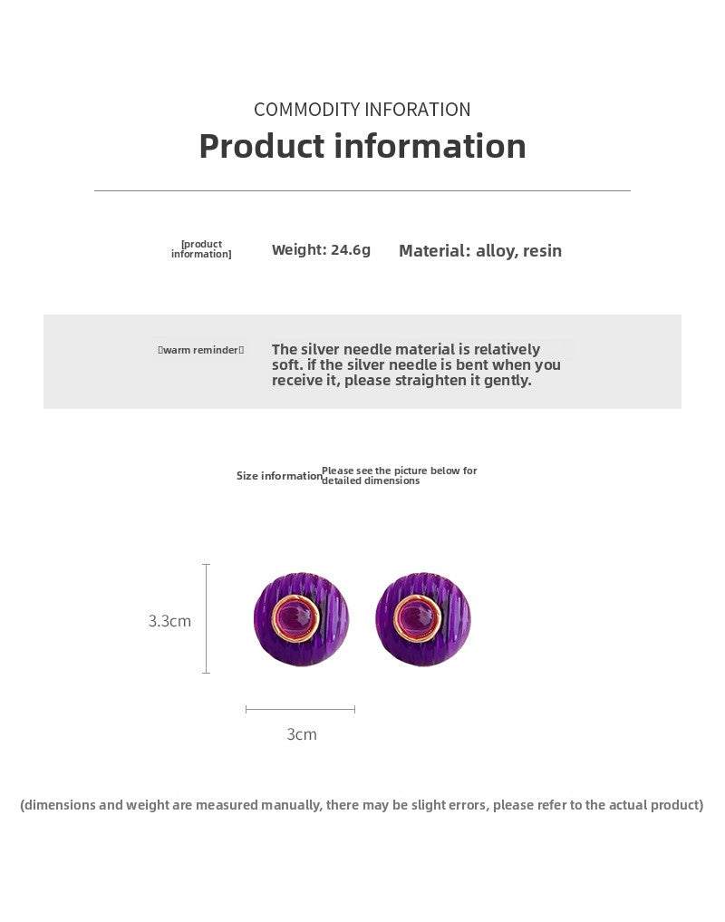 Round Imitation Pearl Necklace For Women In Grey And Purple