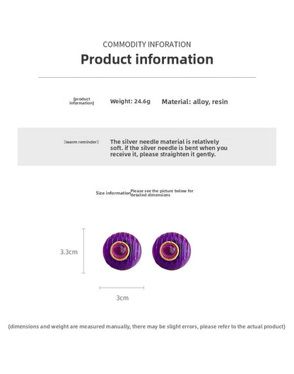 Round Imitation Pearl Necklace For Women In Grey And Purple