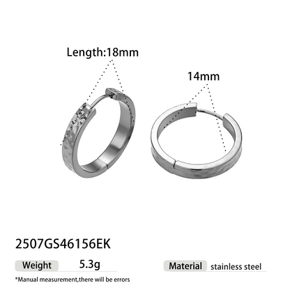 Geometric Earrings For Women Featuring Electroplated 304 Stainless Steel With 18K Real Gold Plated PVD Coating