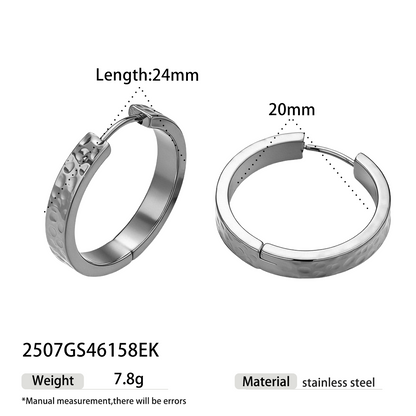 Geometric Earrings For Women Featuring Electroplated 304 Stainless Steel With 18K Real Gold Plated PVD Coating