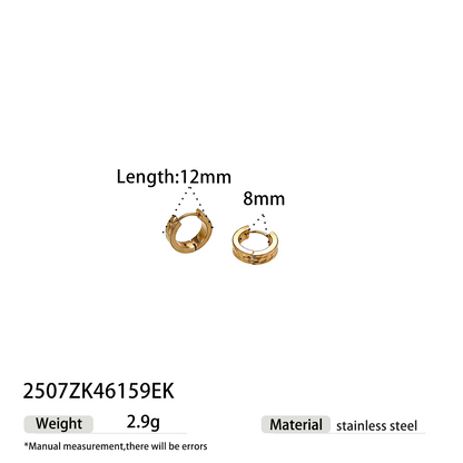 Geometric Earrings For Women Featuring Electroplated 304 Stainless Steel With 18K Real Gold Plated PVD Coating
