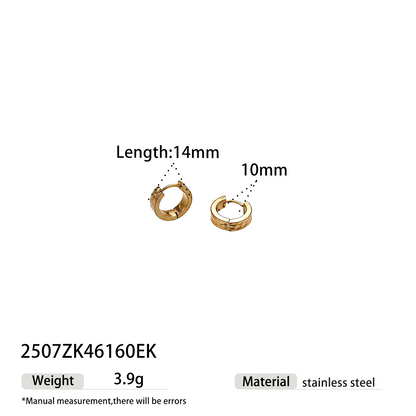 Geometric Earrings For Women Featuring Electroplated 304 Stainless Steel With 18K Real Gold Plated PVD Coating