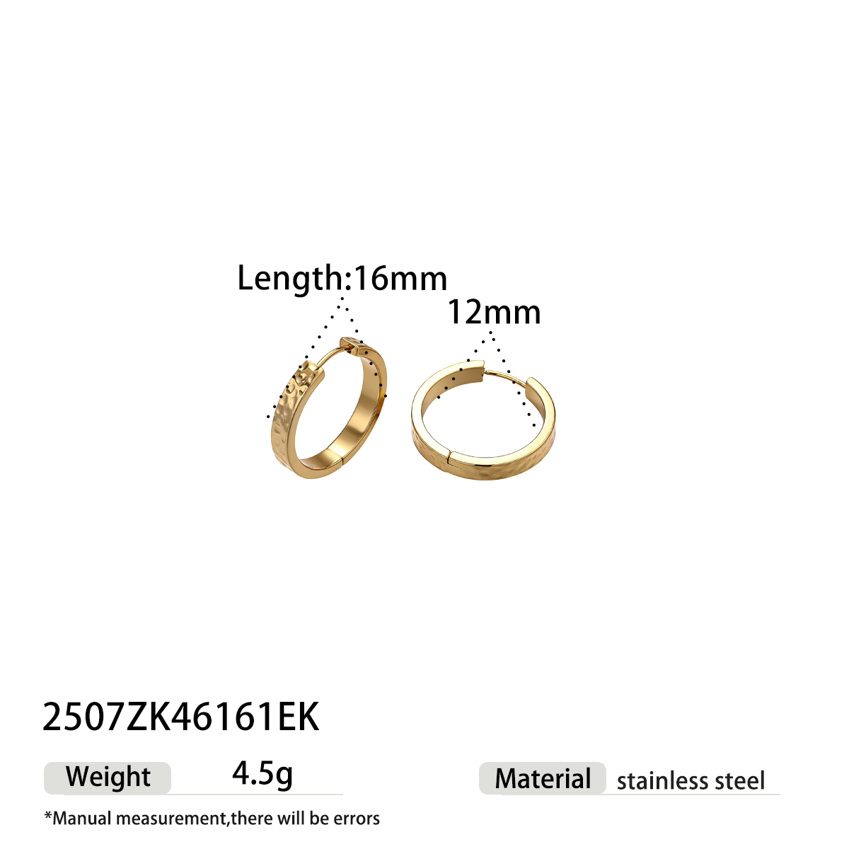 Geometric Earrings For Women Featuring Electroplated 304 Stainless Steel With 18K Real Gold Plated PVD Coating