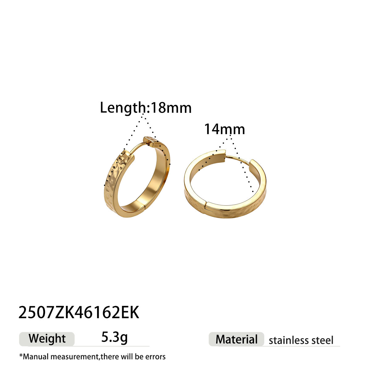 Geometric Earrings For Women Featuring Electroplated 304 Stainless Steel With 18K Real Gold Plated PVD Coating