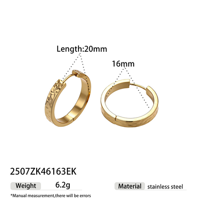 Geometric Earrings For Women Featuring Electroplated 304 Stainless Steel With 18K Real Gold Plated PVD Coating