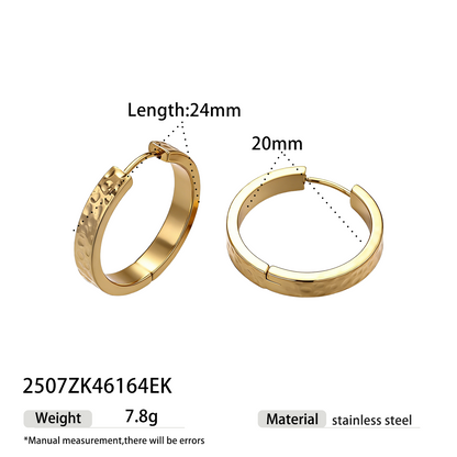 Geometric Earrings For Women Featuring Electroplated 304 Stainless Steel With 18K Real Gold Plated PVD Coating